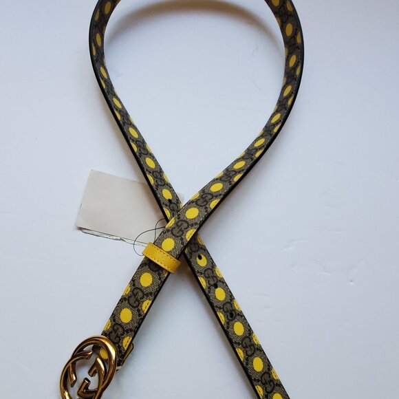 NWT Gucci interlocking GG polka-dots GG print belt - size 80-32 - Picture 4 of 10